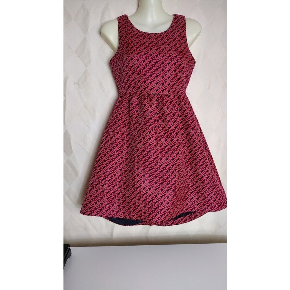 Anthropologie Lili Wang for Lili's Closet Sleeveless Dress, Size 0, Orng/Navy
